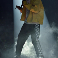 HIGH QUALITY SIDE CHECKER JOGGER PANTS IN BLACK - Thumbnail 4