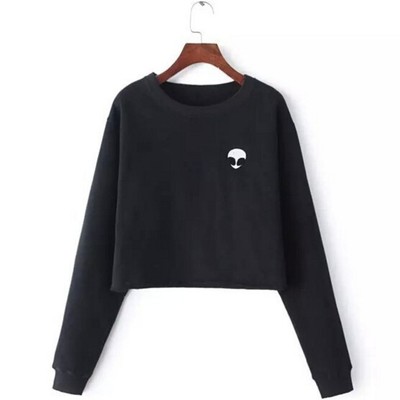 Alien printed long sleeve women sweatshirt hoodie - Thumbnail 5