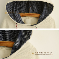  Harajuku Kawaii Jacket Japanese Style Cartoon Rabbit Ear Loose Hooded Cape Coat - Thumbnail 4