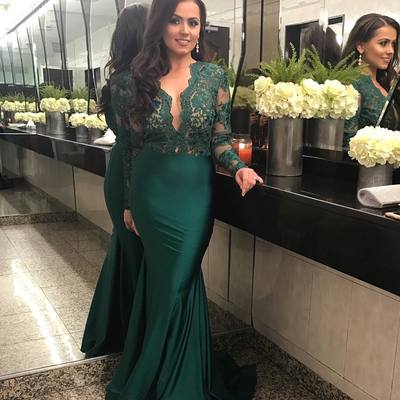 Z190 dark green lace sexy custom made backless charming prom dress,prom dresses - Thumbnail 3