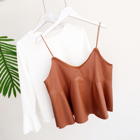 Leather tank top and bell sleeve set - Thumbnail 3