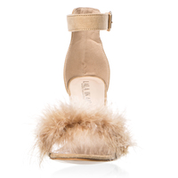 Ankle Strap Suede High Heels Sandals - Thumbnail 1