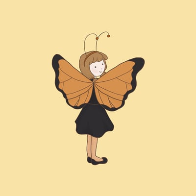 Dress up butterfly print