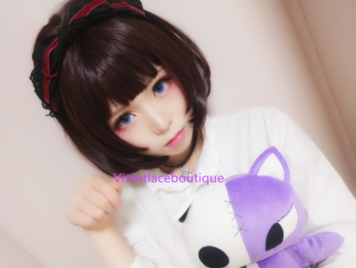 35CM Harajuku Dark Brown Short BOBO Wigs