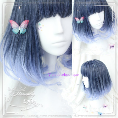 Harajuku pastel purple gradient wig