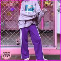 PURPLE DOUBLE STRIPE JOGGER PANTS - Thumbnail 2