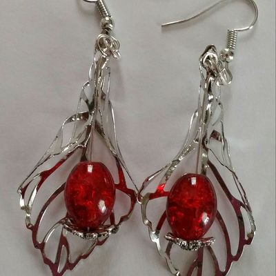 Red hot earrings