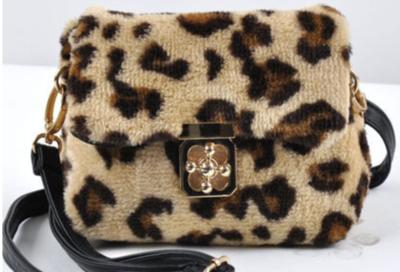 PRINCESS NARI GIRLS LEOPARD HANDBAG