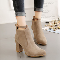 Winter new wild fashion pointed Martin boots female - Thumbnail 1