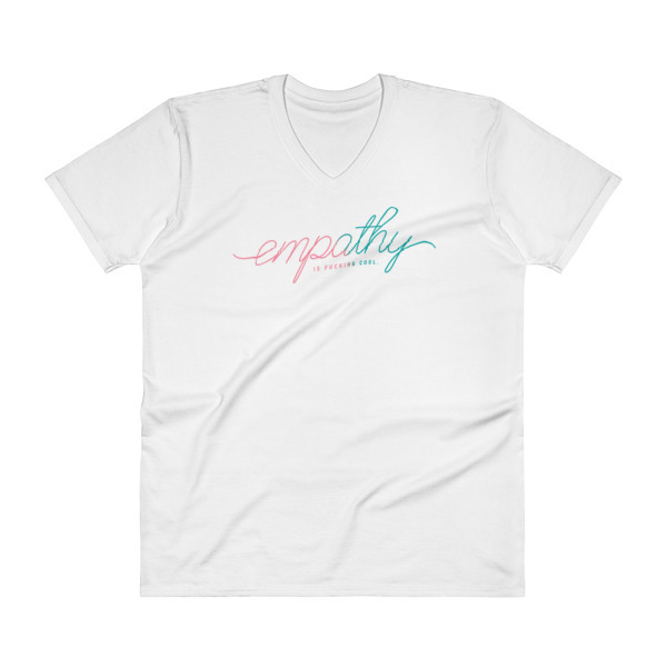 Empathy Is Cool Plain Light || V-Neck T-Shirt