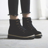 DLH Shipping Round head Martin Boots In Black - Thumbnail 2