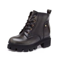 New England retro leather boots leather leather boots - Thumbnail 1