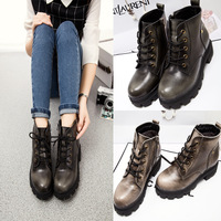 New England retro leather boots leather leather boots - Thumbnail 4