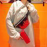 Cyber Goth Flame Bag Fanny Pack - Thumbnail 3