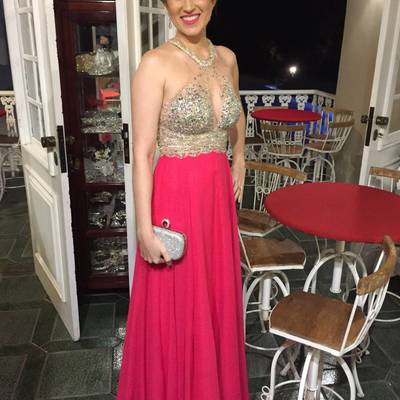 Sexy halter backless sparkly rhinestones beaded sequins prom evening dress e128