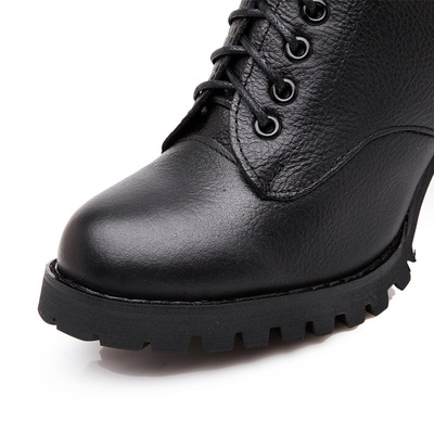 New leather boots high-heeled england martin boots