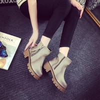 Retro thick-bottomed non-slip boots Martin boots - Thumbnail 1