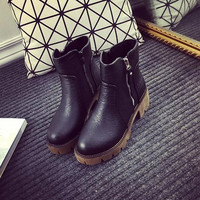 Retro thick-bottomed non-slip boots Martin boots - Thumbnail 3