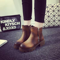 Retro thick-bottomed non-slip boots Martin boots - Thumbnail 4