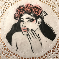 Woman with Roses in Hair - Thumbnail 1