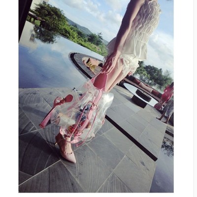 Harajuku cute see through transparent backpack
