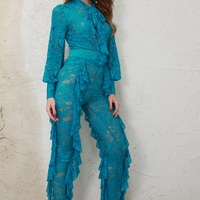 Aqua Blue Jumpsuit - Thumbnail 2