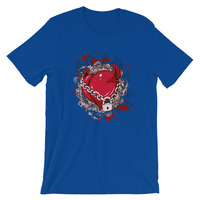 Chained heart Short-Sleeve Unisex T-Shirt - Thumbnail 4