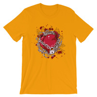 Chained heart Short-Sleeve Unisex T-Shirt - Thumbnail 6