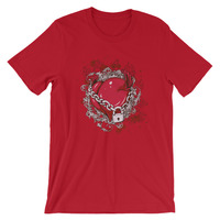Chained heart Short-Sleeve Unisex T-Shirt - Thumbnail 7