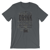 Coffee waking Short-Sleeve Unisex T-Shirt - Thumbnail 2