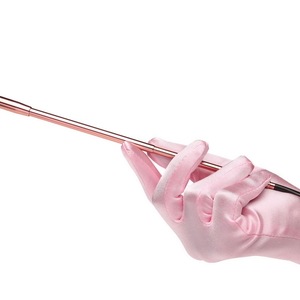 Baby Pink Long Satin Elegant Vintage Opera Party Gloves-Princess Pink - Thumbnail 4