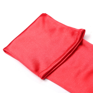 Red Long Satin Elegant Vintage Opera Party Gloves-Vixen Red - Thumbnail 3