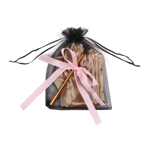 Gold Extendable Cigarette Holder and Long Satin Glove Costume Accessory Set - Thumbnail 5