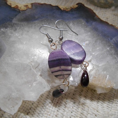 Fluorite drop earrings
