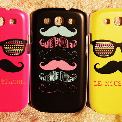 Le moustache case for samsung galaxy s3