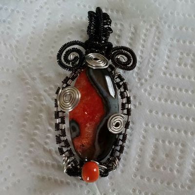 Orange and black wire wrap