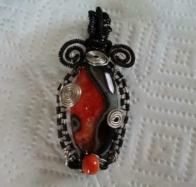 Orange and Black wire wrap