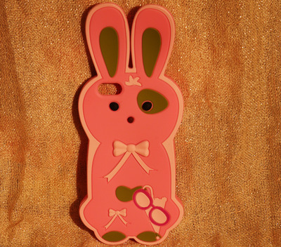 Bowknot 3D Rabbit Silicone Case for Iphone 5