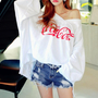 Off the Shoulder Coca Cola Oversize Sweatshirt in 3 Colors-4