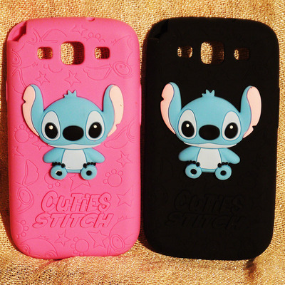 3d cutie stitch silicone case for samsung s3