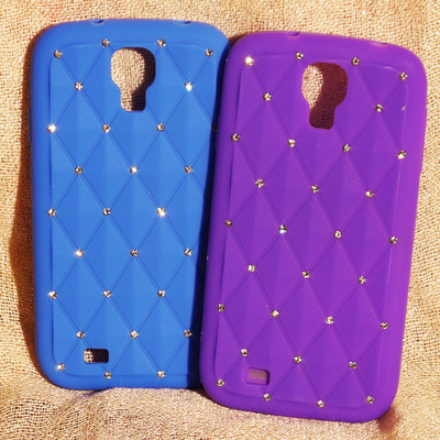 Rhinestone silicone case for samsung s4