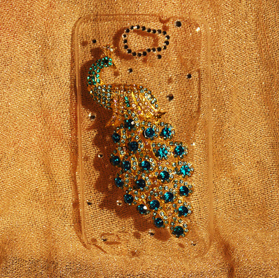 3D Peacock Crystal Case for Samsung Note II