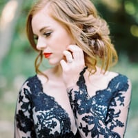 Charming Black Prom Dress, Newest Elegant Fashion Prom Dress, Custom Lace Wedding Dress , WD1702 - Thumbnail 1