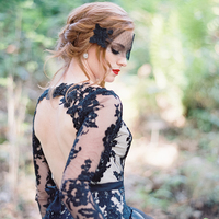 Charming Black Prom Dress, Newest Elegant Fashion Prom Dress, Custom Lace Wedding Dress , WD1702 - Thumbnail 2