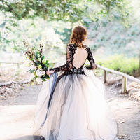 Charming Black Prom Dress, Newest Elegant Fashion Prom Dress, Custom Lace Wedding Dress , WD1702 - Thumbnail 3