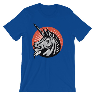 Angry unicorn short-sleeve unisex t-shirt