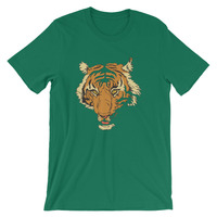 Tiger design Short-Sleeve Unisex T-Shirt - Thumbnail 4