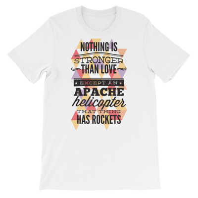 Apache helicopter design short-sleeve unisex t-shirt
