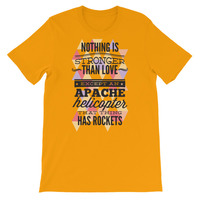 Apache helicopter design Short-Sleeve Unisex T-Shirt - Thumbnail 4