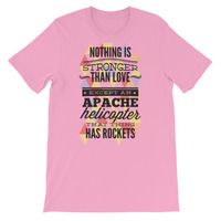 Apache helicopter design Short-Sleeve Unisex T-Shirt - Thumbnail 6